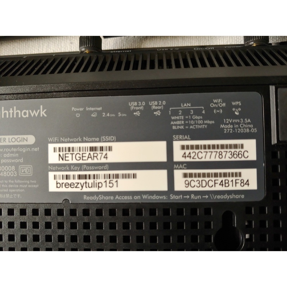 NETGEAR Nighthawk AC1900 Smart WiFi Router Model R7000 Black Computer Internet - Picture 4 of 9